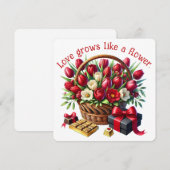 Liebe wächst - Valentintagskarte Dankeskarte (Vorne/Hinten)