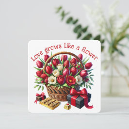 Liebe wächst - Valentintagskarte Dankeskarte