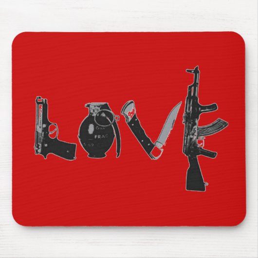 Liebe-Waffen Mousepad (Vorne)