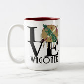 LIEBE Wagoner Oklahoma Zweifarbige Tasse (Links)