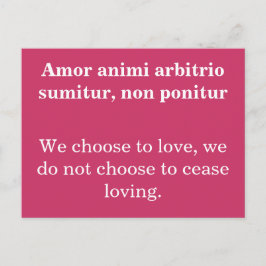 Liebe wählen - Zitat von Publilius Syrus Postkarte