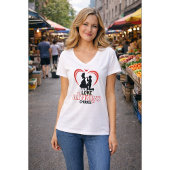 💖 Liebe wählt immer den V-Neck T - Shirt für Frau