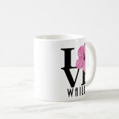 LIEBE Wailea Pink 11oz Kaffeetasse (VorderseiteRechts)