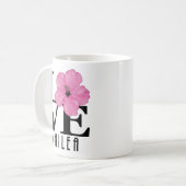 LIEBE Wailea Pink 11oz Kaffeetasse (Vorderseite Links)