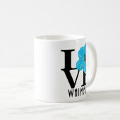 LIEBE Waimalu Blue Hibiskus 11oz Kaffeetasse (VorderseiteRechts)