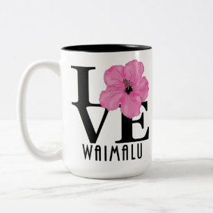 LIEBE Waimalu Pink Hibiskus 15oz Zweifarbige Tasse
