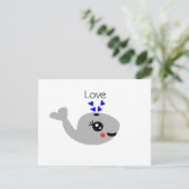 Liebe Wal, Happy Whale Postkarte (Stehend Vorderseite)