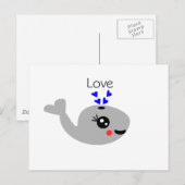 Liebe Wal, Happy Whale Postkarte (Vorne/Hinten)