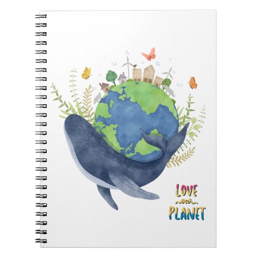 Liebe - Wal Notizblock (Vorderseite)