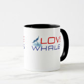 Liebe Wale T - Shirt Tasse (VorderseiteRechts)
