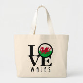LIEBE Wales Jumbo Stoffbeutel (Vorne)