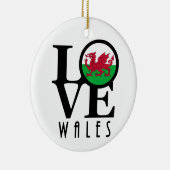 LIEBE Wales Keramik Ornament (Rechts)