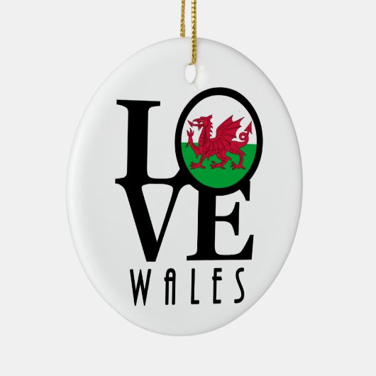 LIEBE Wales Keramik Ornament (Rechts)