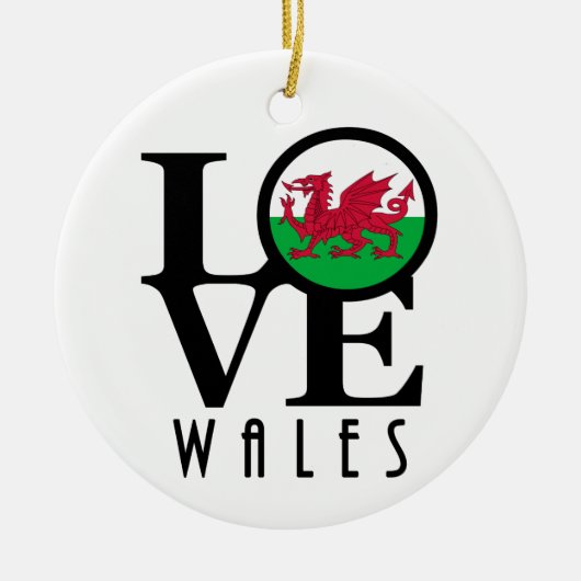 LIEBE Wales Keramik Ornament (Vorne)