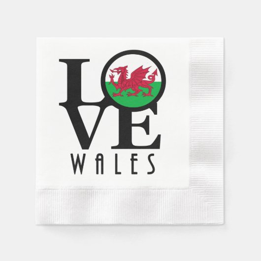 LIEBE Wales Serviette (Vorderseite)