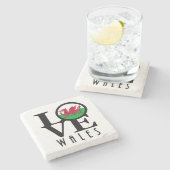 LIEBE Wales Steinuntersetzer (Seitenansicht)