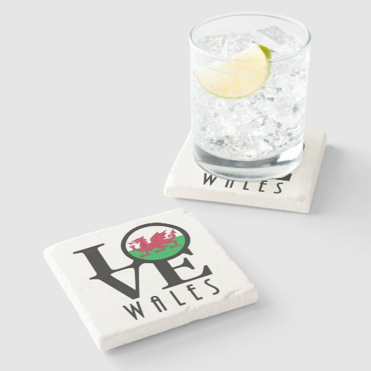 LIEBE Wales Steinuntersetzer (Seitenansicht)