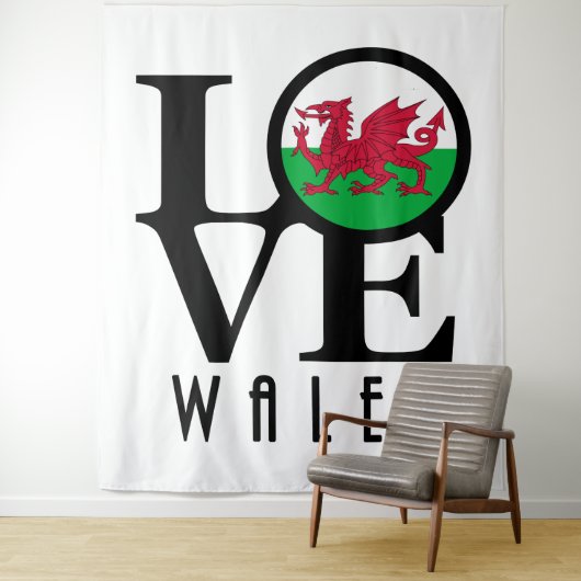 LIEBE Wales Wandteppich (Beispiel)