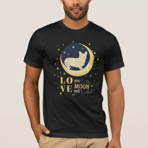 Liebe Walisischer Korgi Hund zum Mond T-Shirt