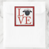 Liebe Wallis Blwleise Sheep Square Stickers (Tasche)