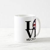 LIEBE Walton-On-Thames 11oz Kaffeetasse (VorderseiteRechts)
