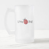 Liebe-Wanze - Marienkäfer Mattglas Bierglas (Links)