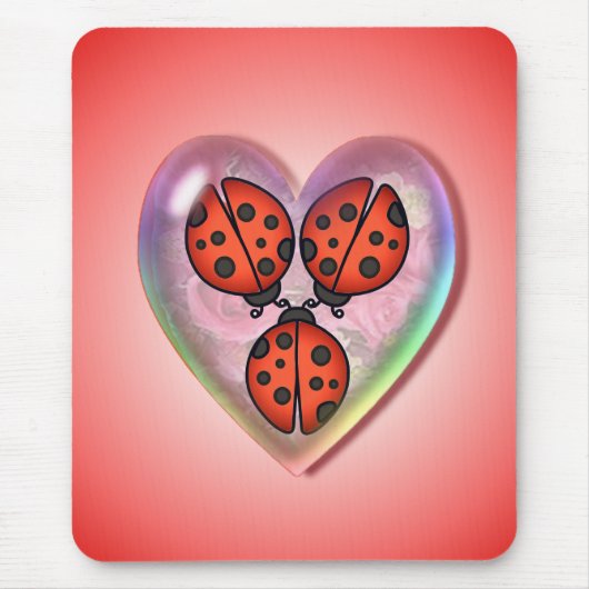 LIEBE-WANZE u. HERZ-BLASE durch SHARON SHARPE Mousepad (Vorne)