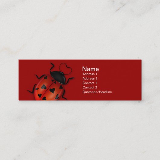 Liebe-Wanzen-Visitenkarte Mini Visitenkarte (Vorderseite)