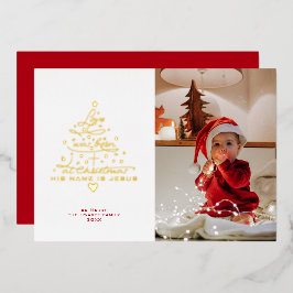 Liebe war Geborene Baumfoil Weihnachtskarte Folien Feiertagskarte