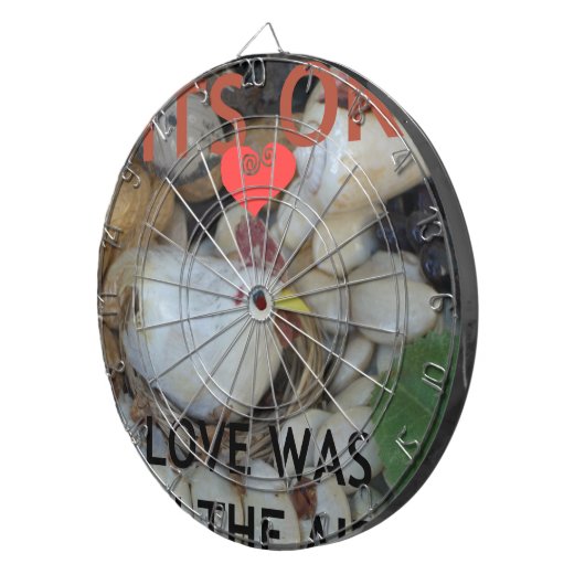 Liebe war in der Luft Dartscheibe (Vorderseite rechts)