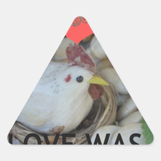 Liebe war in der Luft Dreieckiger Aufkleber (Vorderseite)