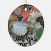 Liebe war in der Luft Keramik Ornament (Links)