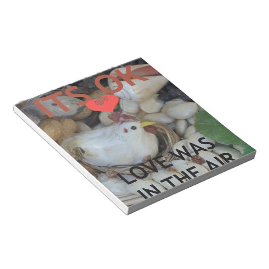 Liebe war in der Luft Notizblock (angewinkelt)