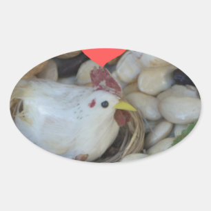 Liebe war in der Luft Ovaler Aufkleber