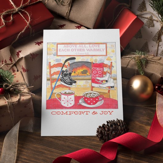 Liebe Warmweihnachtskarte Feiertagskarte