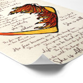 Liebe Warrior Gedicht 5"x7" Kunstdrucken Poster (Ecke)