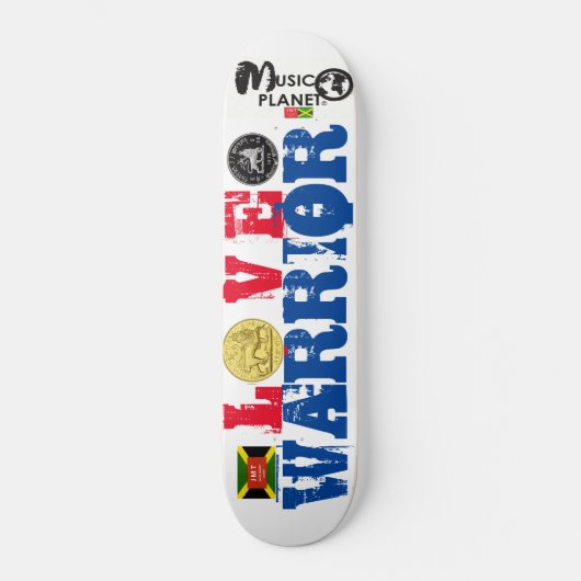 LIEBE WARRIOR Skateboard (Vorderseite)
