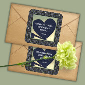 LIEBE, was du mit Aufklebern von Adiela Akoo machs Quadratischer Aufkleber