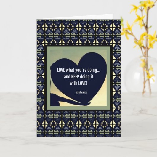 LIEBE Was Sie tun Karte von Adiela Akoo (Gelbe Blume)