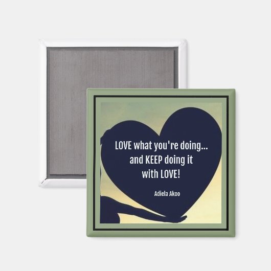 LIEBE, was Sie tun Magnet - Adiela Akoo (Vorderseite/Rückseite)