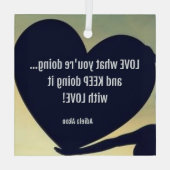 LIEBE Was Sie tun Ornament von Adiela Akoo Aus Glas (Rückseite)