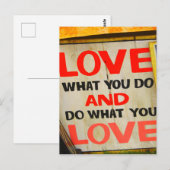 Liebe, was Sie tun und tun, was Sie Liebe Postkarte (Vorne/Hinten)