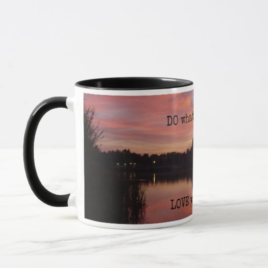 LIEBE, was Sie TUN, was Sie Liebe-Tasse Tasse (Links)