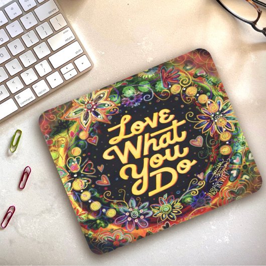 Liebe, was Sie tun ZitatBlumengeiz Mousepad