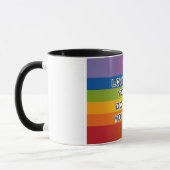 Liebe, was Sie zitieren - Rainbow Background Tasse (Links)