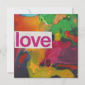 Liebe Wasserfarbe Collage leer Feiertagskarte