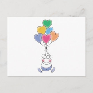 Liebe Wasserfarbe Niedlich Postkarte