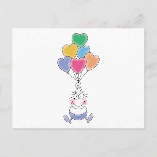 Liebe Wasserfarbe Niedlich Postkarte (Vorderseite)