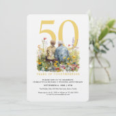 Liebe Wasserfarbe Romantische Hochzeit Einladung (Stehend Vorderseite)