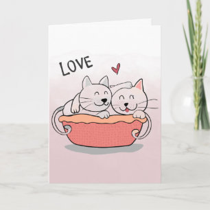 Liebe Wasserfarbe Valentinstagskarte Dutch Treat Karte